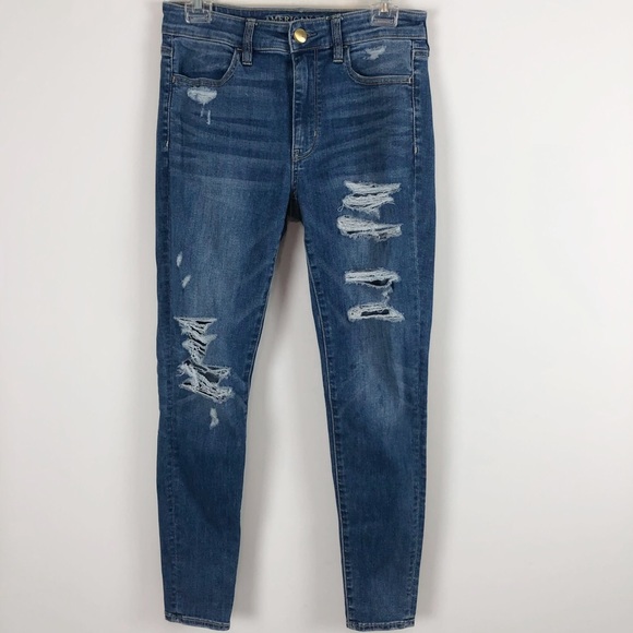 American Eagle Outfitters Denim - American Eagle High Rise Distressed Jegging